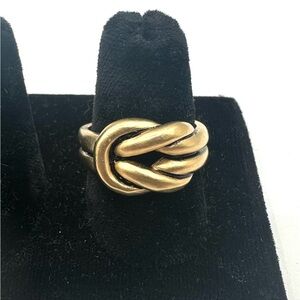 On hold for Lauren- pleaseMatte Gold Love Knot Ring Premiere Designs Size 9